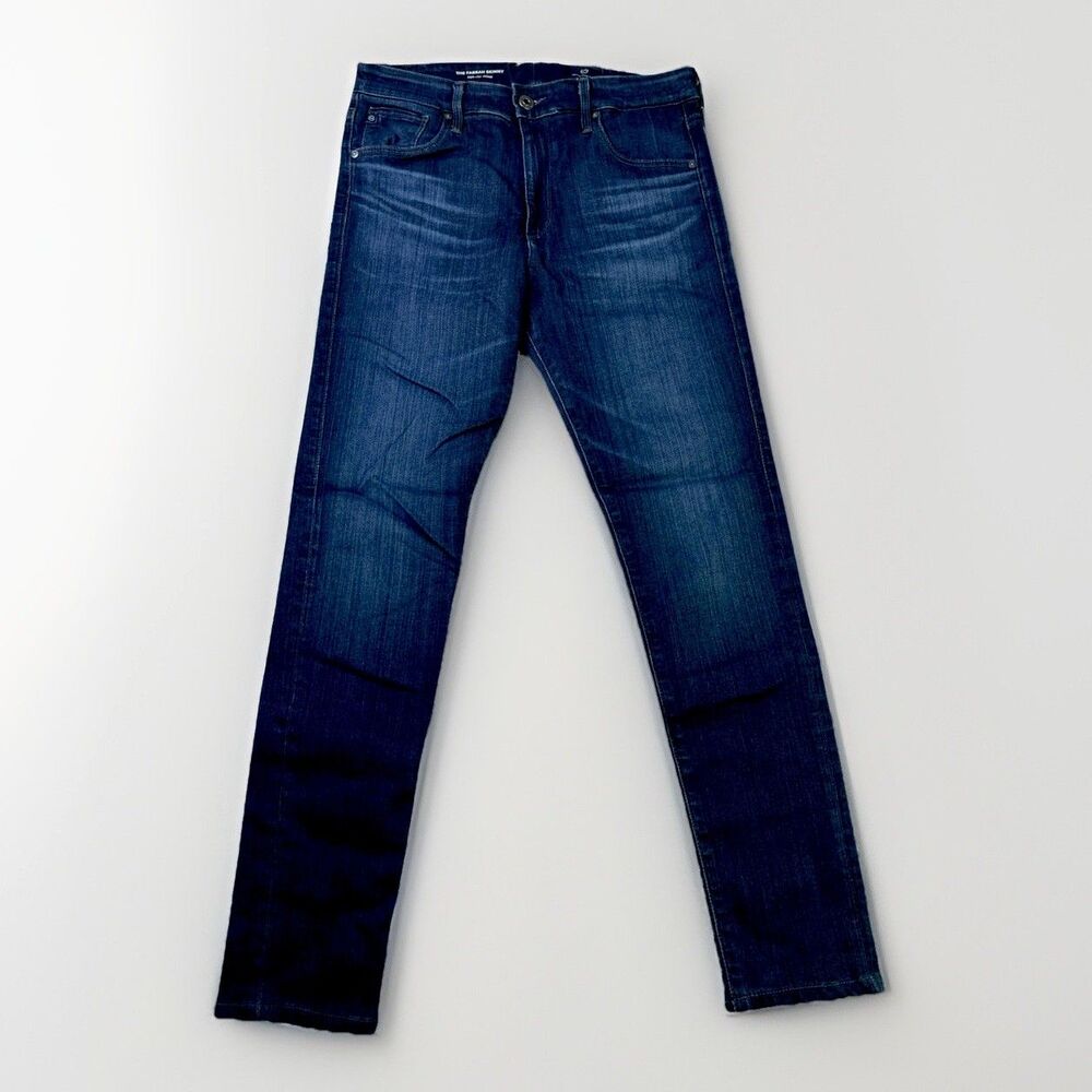AG Adriano Goldschmied The Farrah Skinny Jeans 28R High Rise Cropped Dark Wash